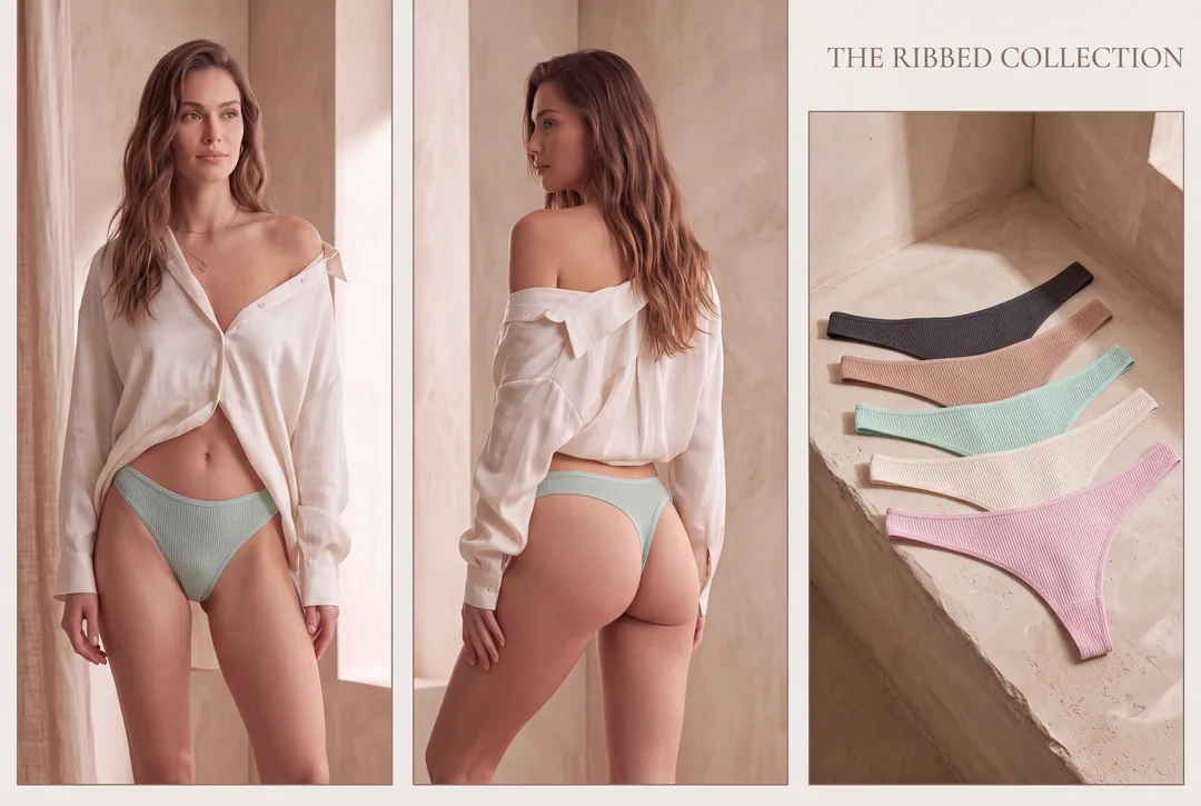 Rıbbed collection fitilli tanga 6lı