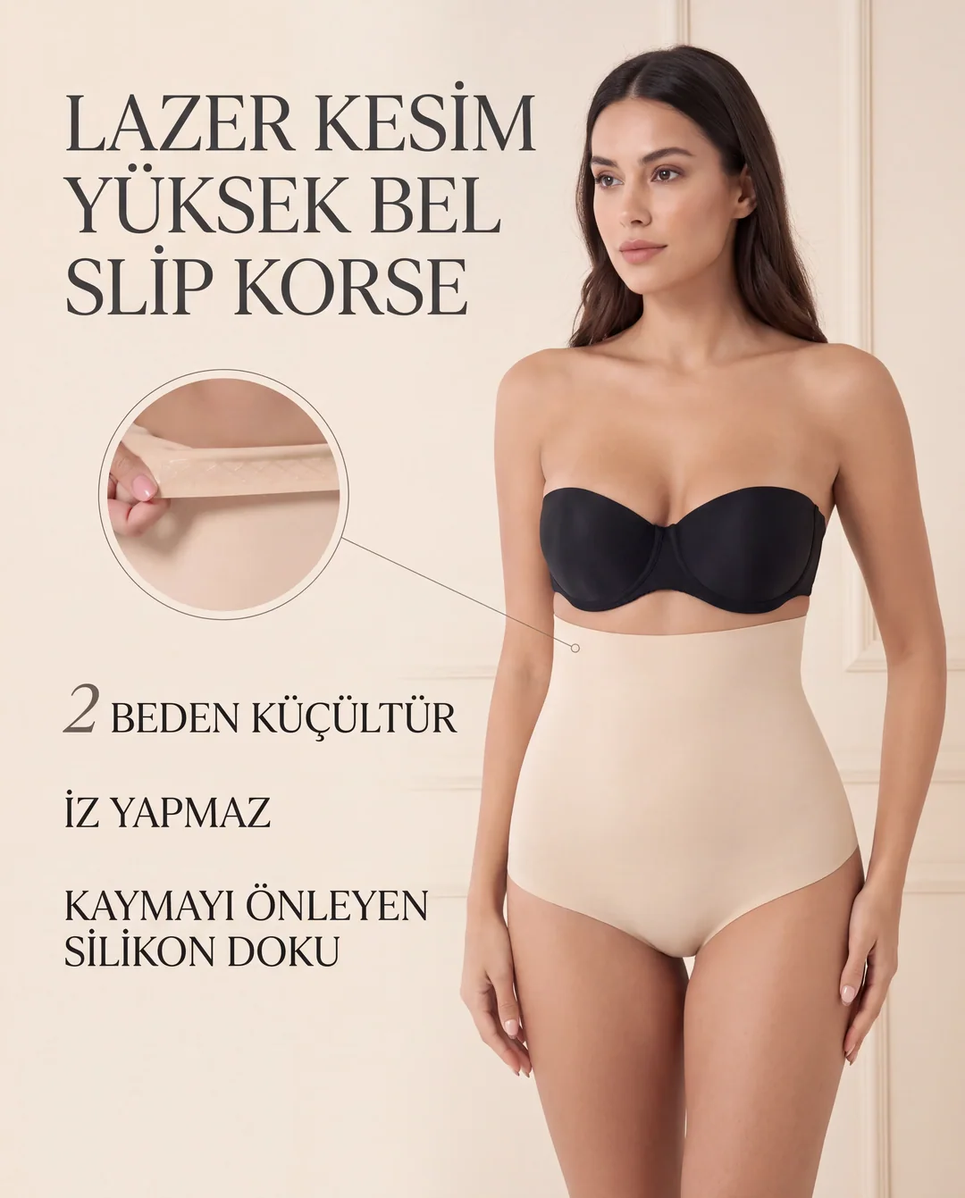 Lazer Kesim Slip Korse