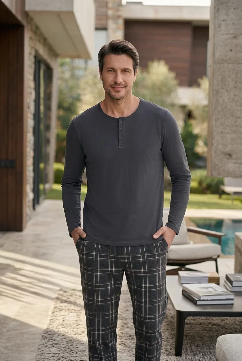 Kareli Pijama Takım