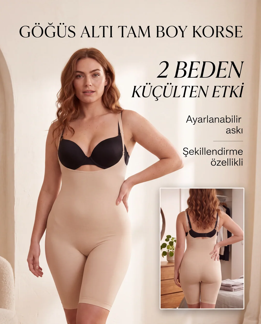 Göğüs Altı Askılı Paçalı Korse